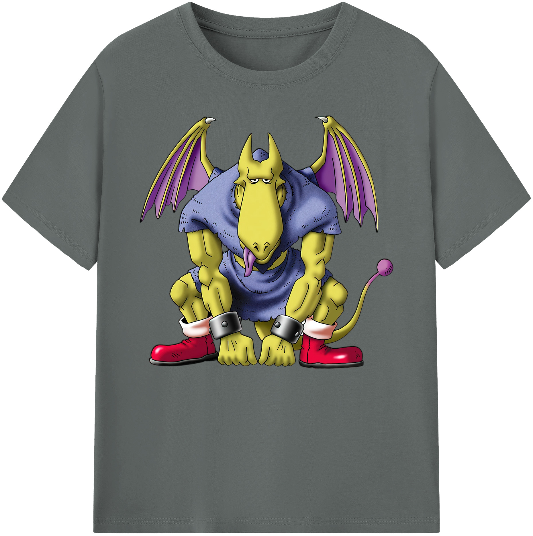 （画像用） ドラゴンクエスト Doragon Kuesuto Dragon Quest 綿100％ メンズ半袖Tシャツ｜肌触りやわらか＆通気性